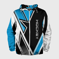 Мужская ветровка 3D Hockey black blue white