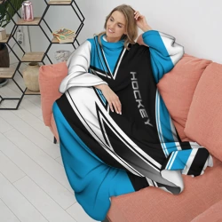 Плед с рукавами Hockey black blue white - фото 2