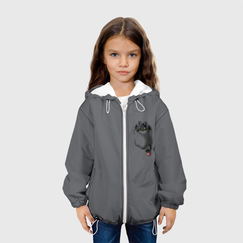 Детская куртка 3D Беззубик в кармане, цвет белый - фото 4
