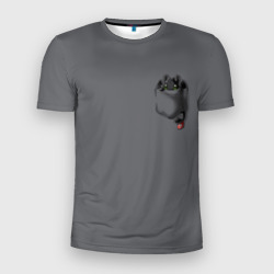 Мужская футболка 3D Slim Беззубик в кармане