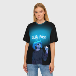 Женская футболка oversize 3D Sally Face - фото 2