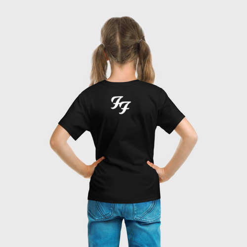 Детская футболка 3D с принтом Foo Fighters, вид сзади #2