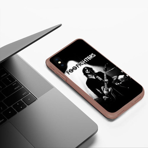 Чехол для iPhone XS Max матовый Foo Fighters, цвет коричневый - фото 5