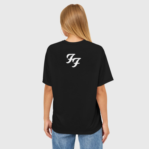 Женская футболка oversize 3D Foo Fighters, цвет 3D печать - фото 4