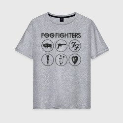 Женская футболка хлопок Oversize Foo Fighters