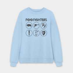 Мужской свитшот oversize без начеса хлопок Foo Fighters