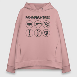 Женское худи Oversize хлопок Foo Fighters