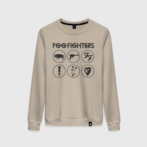 Женский свитшот хлопок Foo Fighters, цвет миндальный