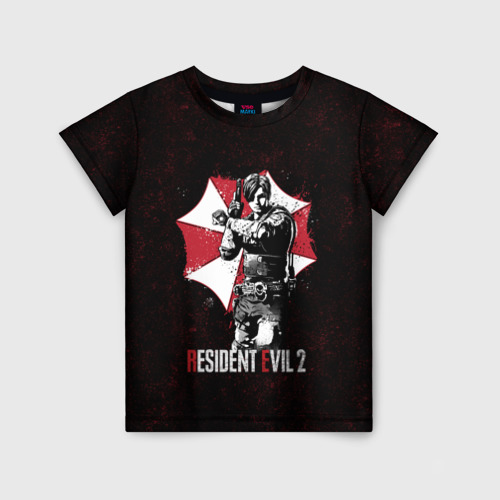 Детская футболка 3D с принтом Resident Evil 2, вид спереди #2