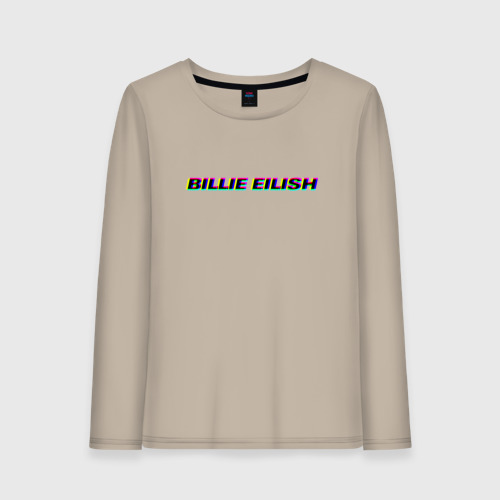 Женский лонгслив хлопок Billie Eilish, цвет миндальный