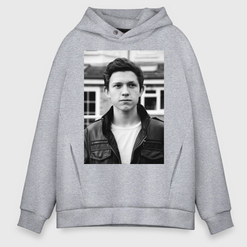 Мужское худи Oversize хлопок Tom Holland, цвет меланж