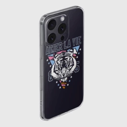 Чехол для iPhone 16 Pro Max силиконовый с защитой камеры Тигр - любить жизнь - фото 2