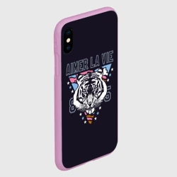 Чехол для iPhone XS Max матовый Тигр - любить жизнь - фото 2