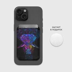 Картхолдер Magsafe магнитный Слон орнамент - фото 2