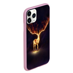 Чехол для iPhone 11 Pro Max матовый Огненный олень - фото 2