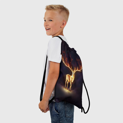 Рюкзак-мешок 3D Огненный олень - фото 3