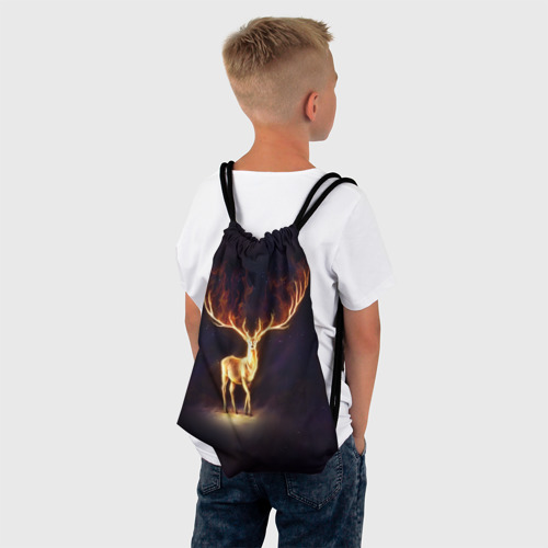 Рюкзак-мешок 3D Огненный олень - фото 4