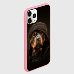 Чехол для iPhone 11 Pro Max матовый Ротвейлер в капюшоне - фото 2