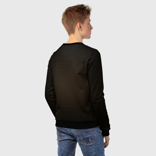 Детский свитшот 3D с принтом Ротвейлер в капюшоне, вид сзади #2