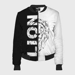 Женский бомбер 3D Lion - portrait