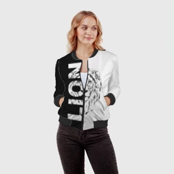 Женский бомбер 3D Lion - portrait - фото 2