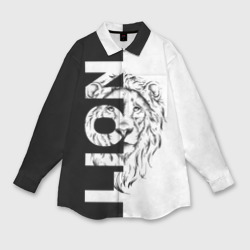Lion - portrait – Мужская рубашка oversize 3D с принтом купить