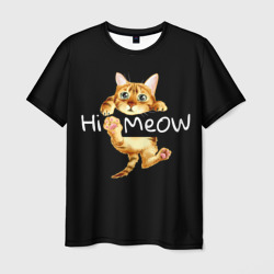 Привет мяу - рыжий котенок – Мужская футболка 3D с принтом купить со скидкой в -26%