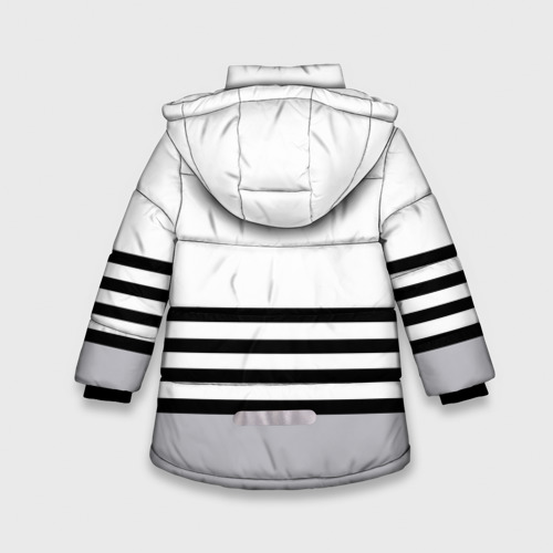 Зимняя куртка для девочек 3D Такса в очках, цвет черный - фото 2