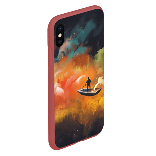 Чехол для iPhone XS Max матовый The Endless River, цвет красный - фото 3