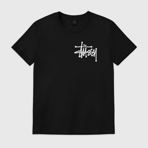 Мужская футболка хлопок STUSSY (НА СПИНЕ) Фото 01 Мужская футболка хлопок STUSSY (НА СПИНЕ) Фото 01