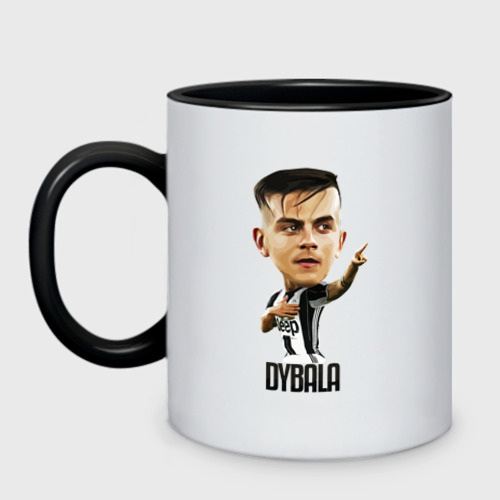 Кружка двухцветная Dybala, цвет белый + черный