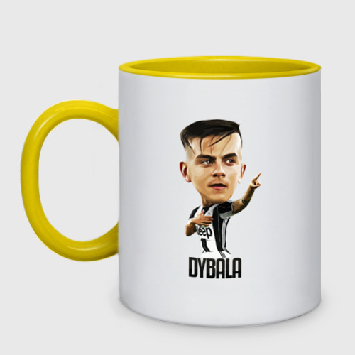 Кружка двухцветная Dybala, цвет белый + желтый