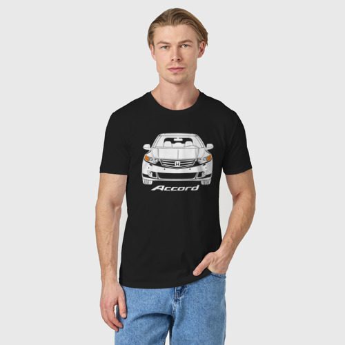 Мужская футболка хлопок Honda Accord 8 поколение, цвет черный - фото 3