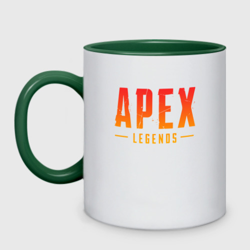 Кружка двухцветная APEX LEGENDS, цвет белый + зеленый
