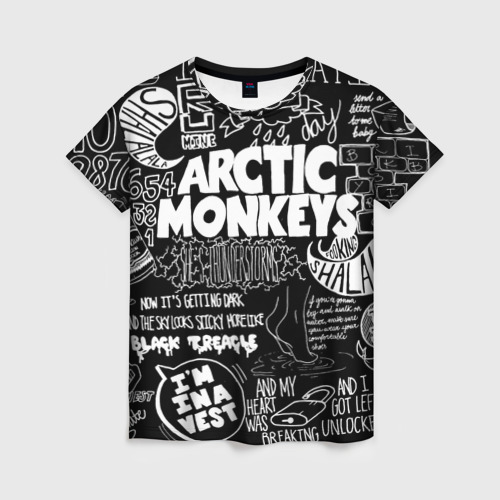 Женская футболка с принтом Arctic Monkeys, вид спереди №1