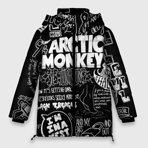 Женская зимняя куртка Oversize Arctic Monkeys, цвет красный