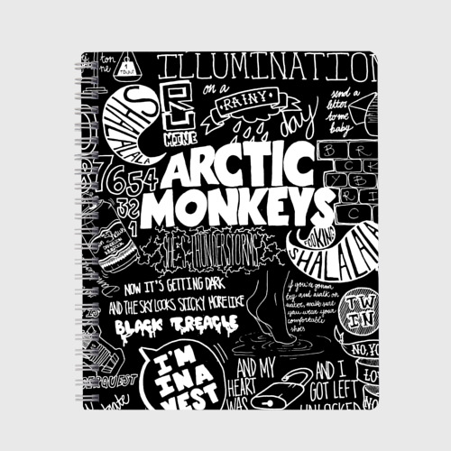 Тетрадь Arctic Monkeys, цвет клетка