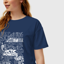 Женская футболка хлопок Oversize Arctic Monkeys - фото 2