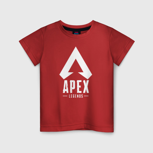 Детская футболка хлопок Apex Legends, цвет красный