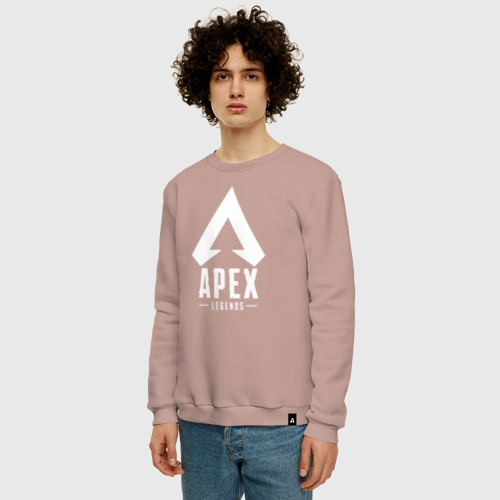 Мужской свитшот хлопок Apex Legends, цвет пыльно-розовый - фото 3