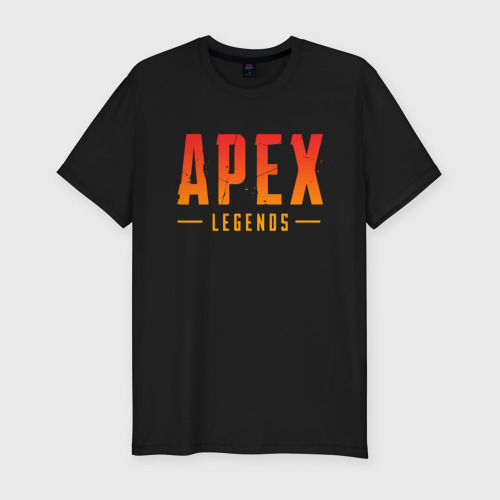 Мужская футболка хлопок Slim APEX LEGENDS (НА СПИНЕ), цвет черный