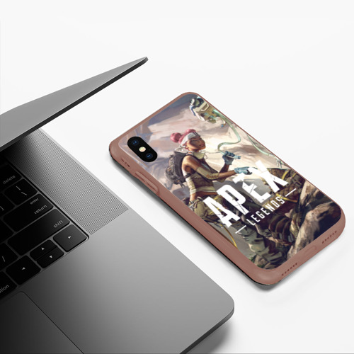 Чехол для iPhone XS Max матовый Apex Legends, цвет коричневый - фото 5