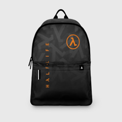 Рюкзак с принтом Half-life Халф-Лайф для любого человека, вид спереди №3. Цвет основы: белый