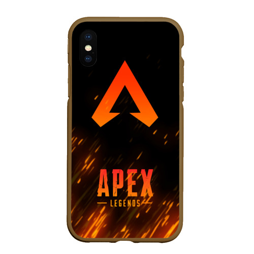 Чехол для iPhone XS Max матовый Apex Legends Апекс Легендс, цвет коричневый