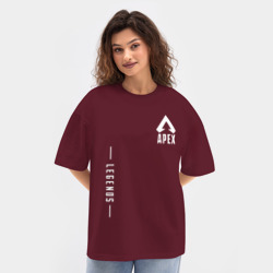 Женская футболка Oversize хлопок texturе Apex Legends - фото 2