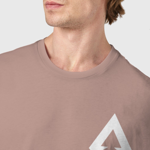 Мужская футболка хлопок Apex Legends, цвет пыльно-розовый - фото 6