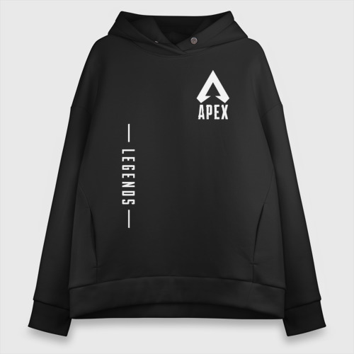 Женское худи Oversize хлопок Apex Legends, цвет черный