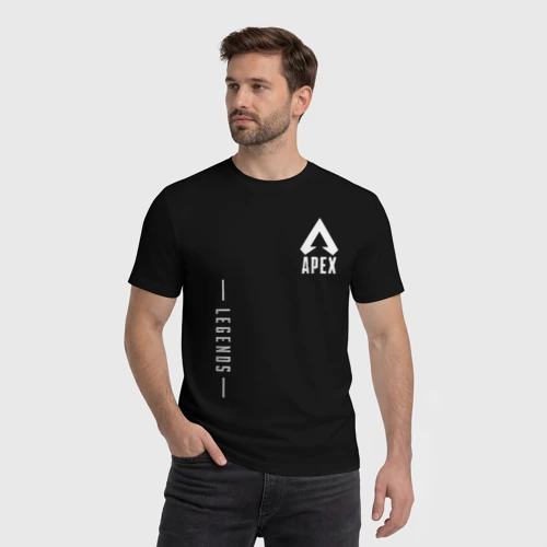 Мужская футболка хлопок с принтом Apex Legends, фото на моделе #1