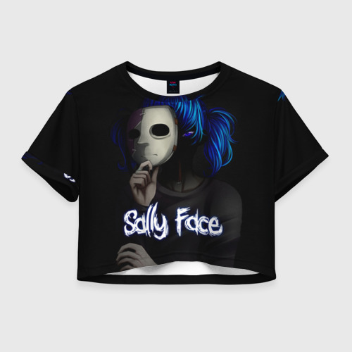 Женская футболка Crop-top 3D Sally Face 9, цвет 3D печать