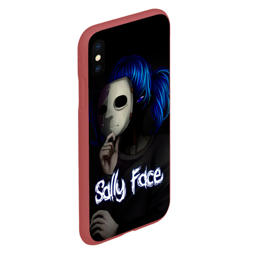 Чехол для iPhone XS Max матовый Sally Face 9, цвет красный - фото 3